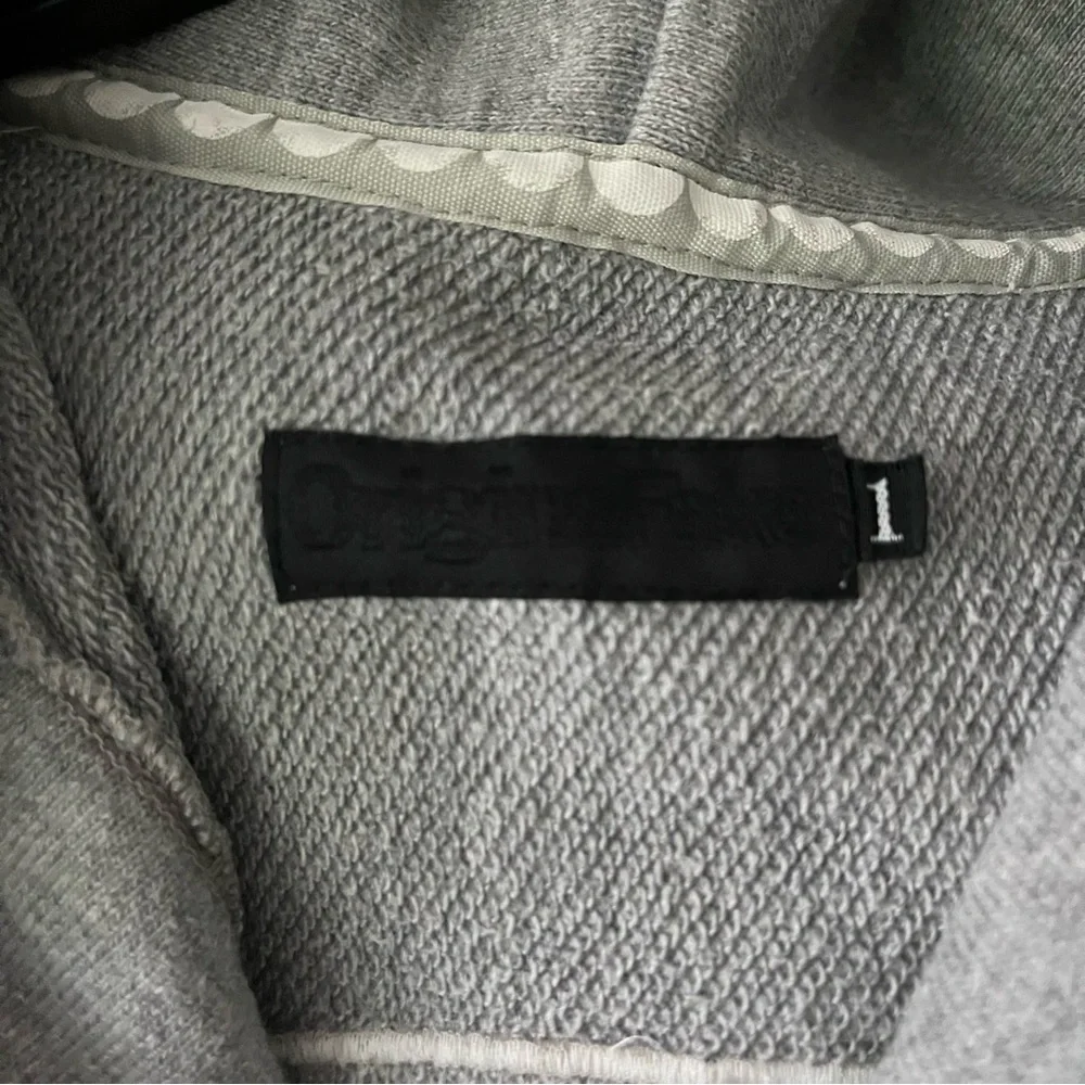 ORIGINAL FAKE sz 1 S Button Down Hoodie Chomper Gray KAWS Japan - Picture 4 of 12